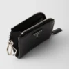 Saffiano Leather Mini Pouch with Keychain