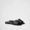 Saffiano Patent Leather Slides