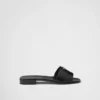 Saffiano Patent Leather Slides