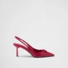 Saffiano Patent Leather Slingback Pumps