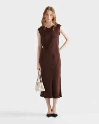 Satin Crepe Midi-Dress