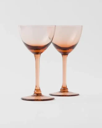 Set of Two Crystal Cocktail Glasses – New York