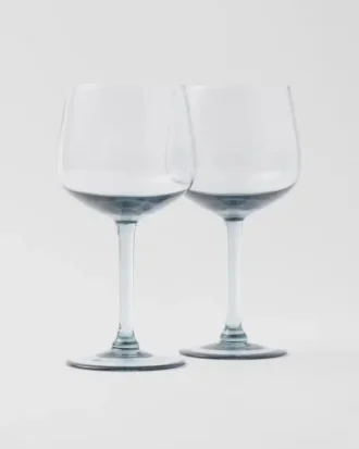 Set of Two Crystal Water Glasses – New York
