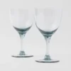 Set of Two Crystal Water Glasses – New York