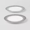 Set of Two Porcelain Dessert Plates – Stripes