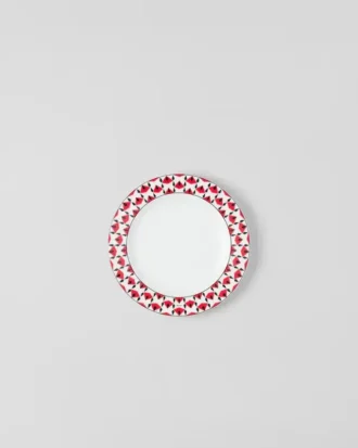 Set of Two Porcelain Dinner Plates – Vienna Red