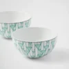 Set of Two Porcelain Soup Bowls – Vienna Green