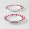 Set of Two Porcelain Soup Plates – Vienna Red