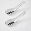 Set of Two Porcelain Spoons – Checkerboard