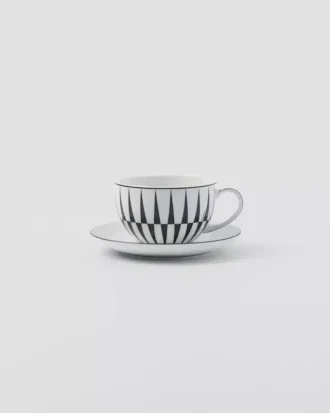 Set of Two Porcelain Tea Cups – Stripes