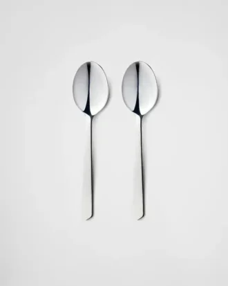 Set of Two Stainless Steel Coffee Spoons