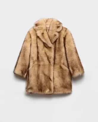 Shearling Caban Jacket