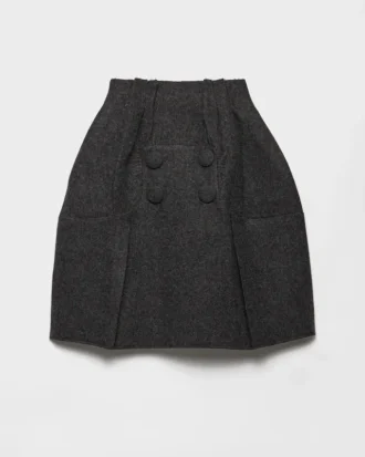 Shetland Wool Midi Skirt