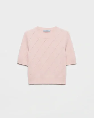 Short-Sleeved Cashmere Sweater