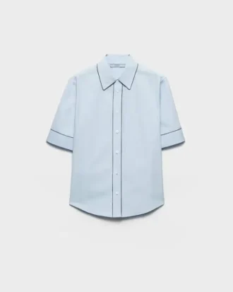 Short-Sleeved Poplin Shirt