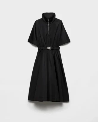 Short-Sleeved Re-Nylon Midi-Dress