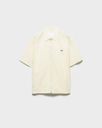 Short-Sleeved Re-Nylon Zipper Shirt