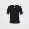 Short-Sleeved Stretch Fabric T-Shirt