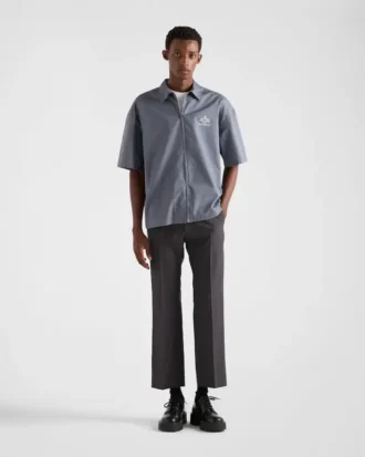 Short-Sleeved Technical Cotton Shirt