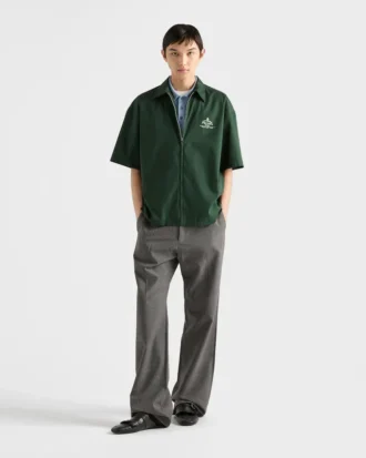 Short-Sleeved Technical Cotton Shirt