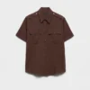 Short-Sleeved Technical Fabric Shirt
