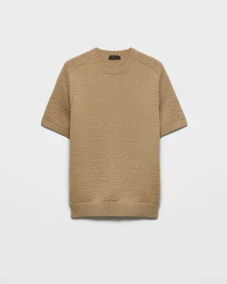 Short-Sleeved Wool Sweater