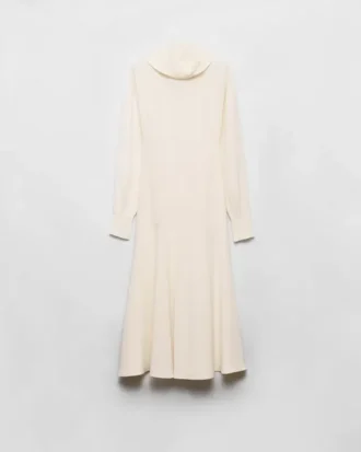 Silk Broadcloth Midi-Dress