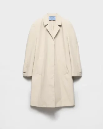 Single-Breasted Double Poplin Coat