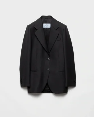 Single-Breasted Gabardine Jacket