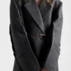 Single-Breasted Shetland Wool Coat