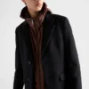 Single-Breasted Wool Blend Coat