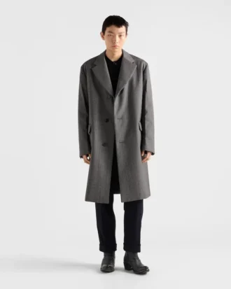 Single-Breasted Wool Coat