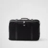 Small Re-Nylon and Saffiano Leather Suitcase