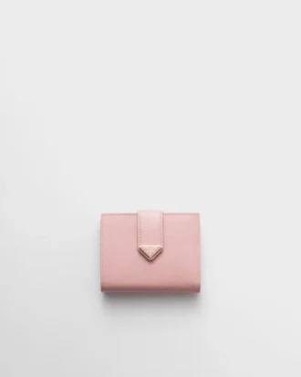 Small Saffiano and Smooth Leather Wallet