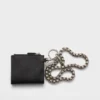 Small Saffiano Wallet with Chain