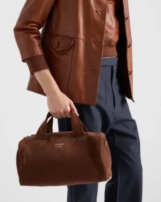 Small Suede Duffle Bag