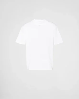 Stretch Cotton T-Shirt with Logo