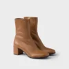 Stretch Nappa Leather Booties