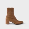 Stretch Nappa Leather Booties