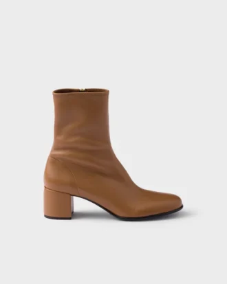Stretch Nappa Leather Booties