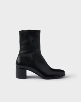 Stretch Nappa Leather Booties
