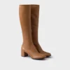Stretch Nappa Leather Boots