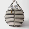Striped Canvas Duffle Bag