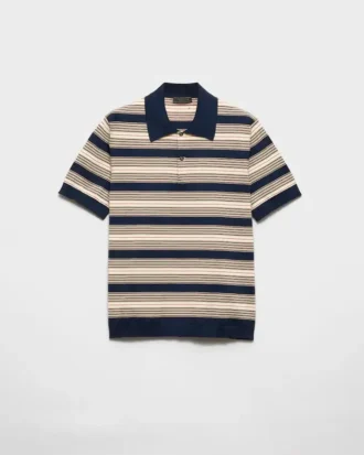 Striped Cotton Polo Shirt