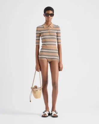 Striped Cotton Polo Shirt