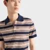 Striped Cotton Polo Shirt
