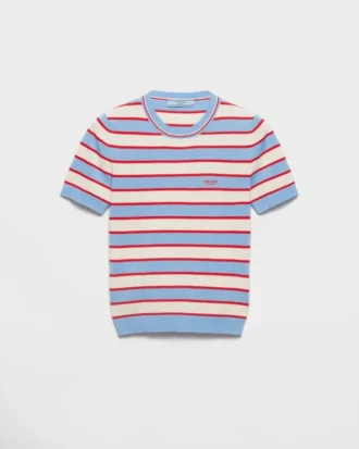 Striped Crew-Neck Cotton Sweater