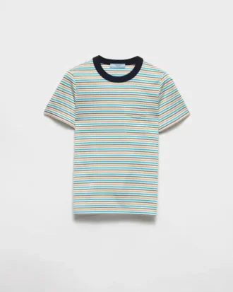 Striped Lisle Cotton T-Shirt