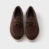 Suede Boat Shoes with Laces
