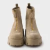 Suede Booties with Zip